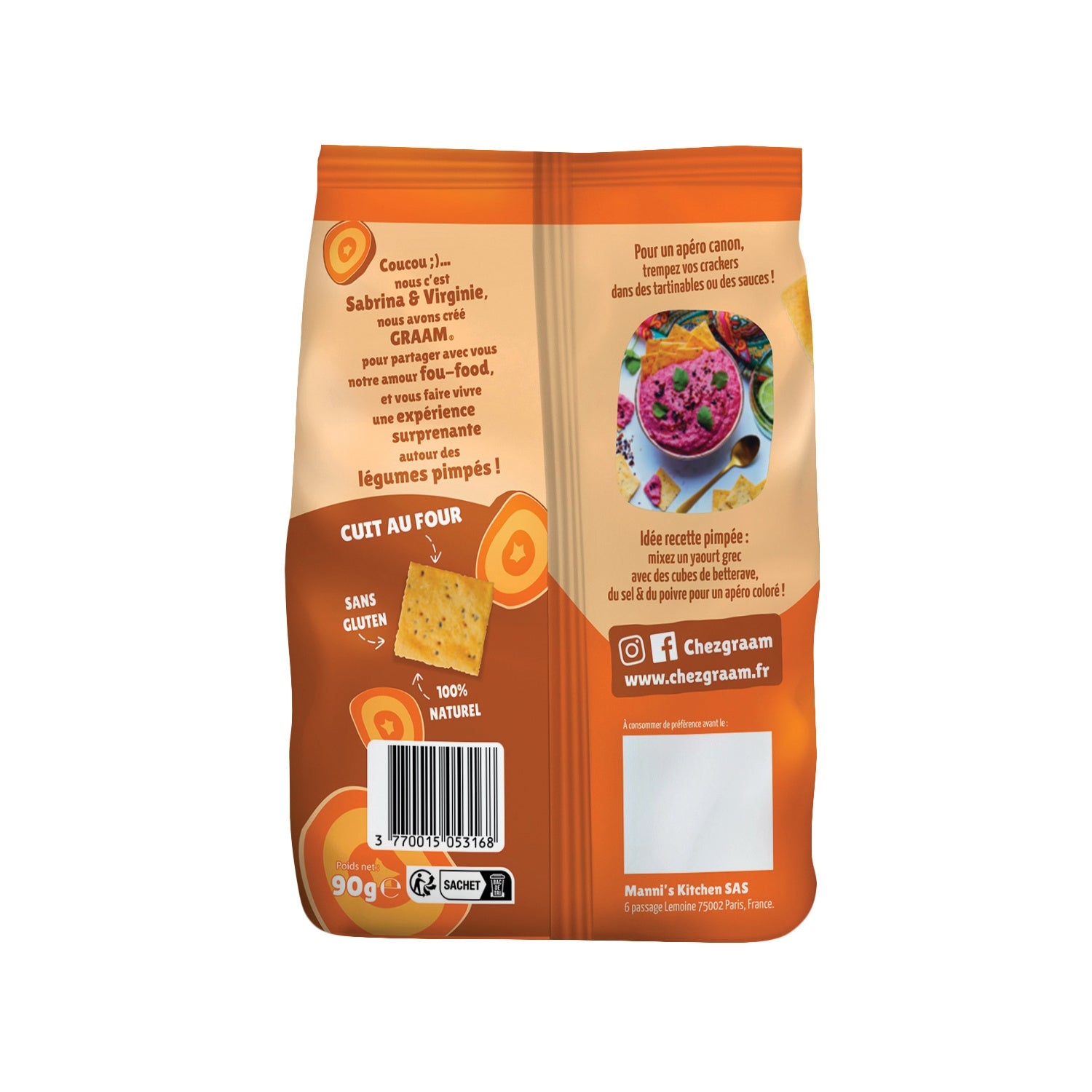Crackers patate douce et piment jalapeno GRAAM 