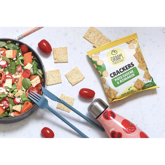 Crackers aux Pois Chiche & Romarin GRAAM 