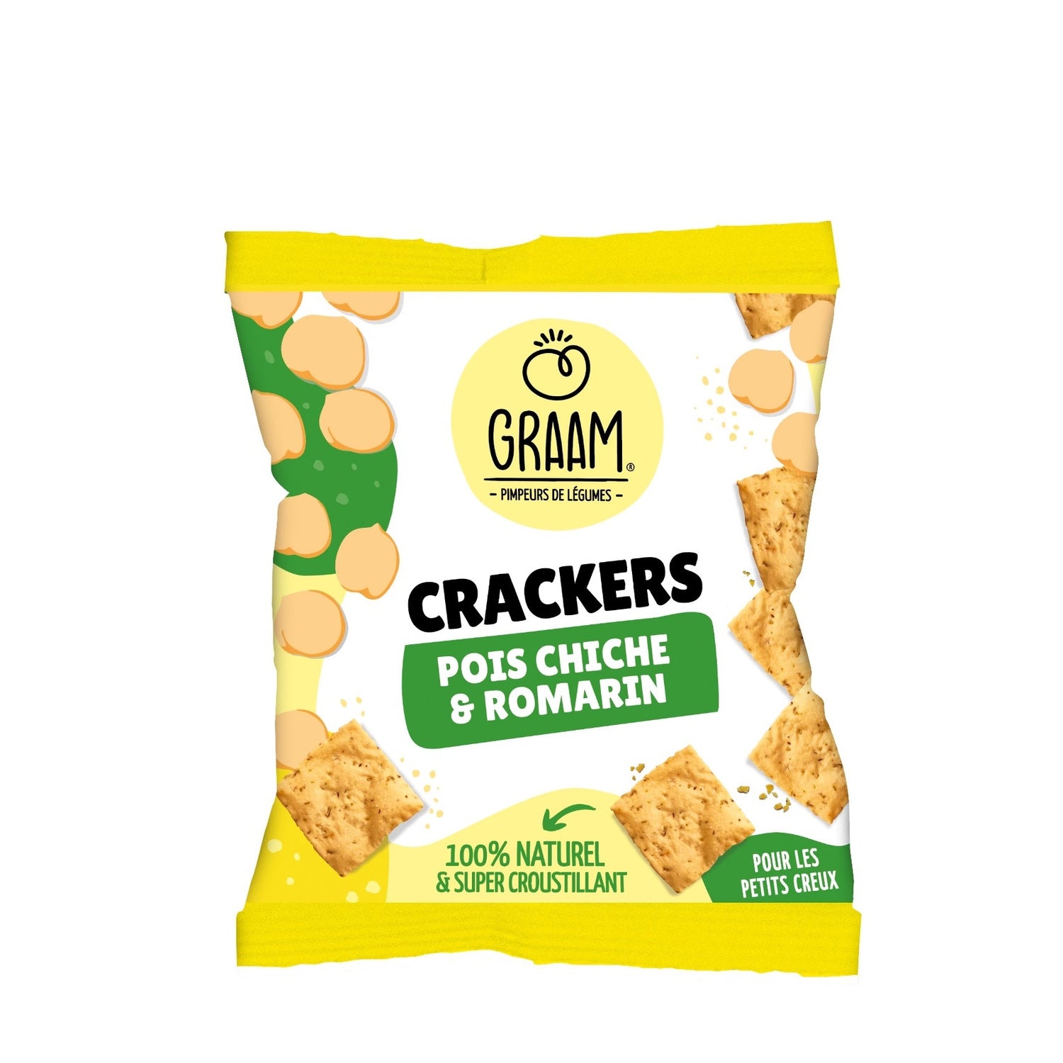 Crackers aux Pois Chiche & Romarin GRAAM 