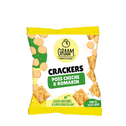 Crackers aux Pois Chiche & Romarin GRAAM 
