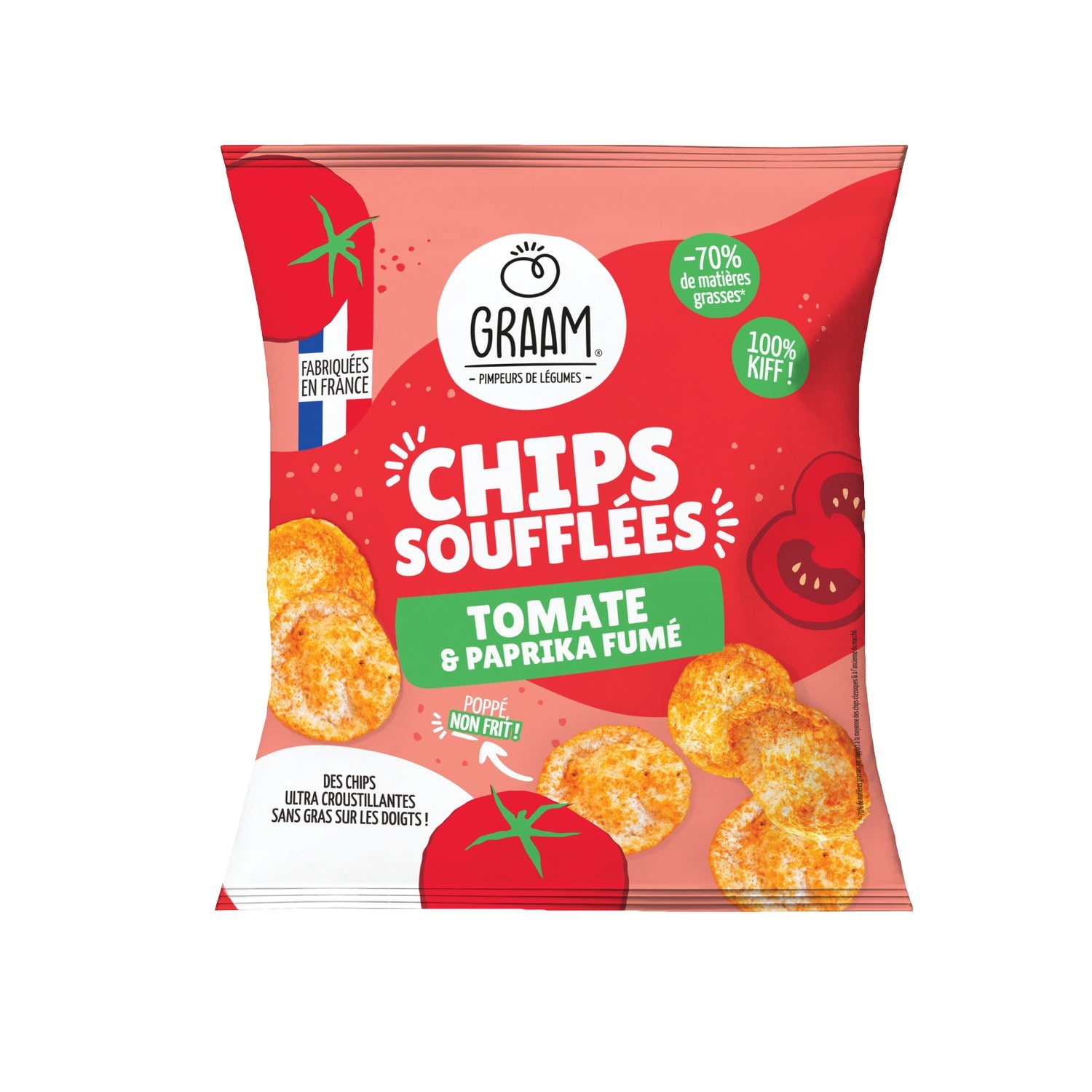 Chips Soufflées Tomate et Paprika Fumé GRAAM 