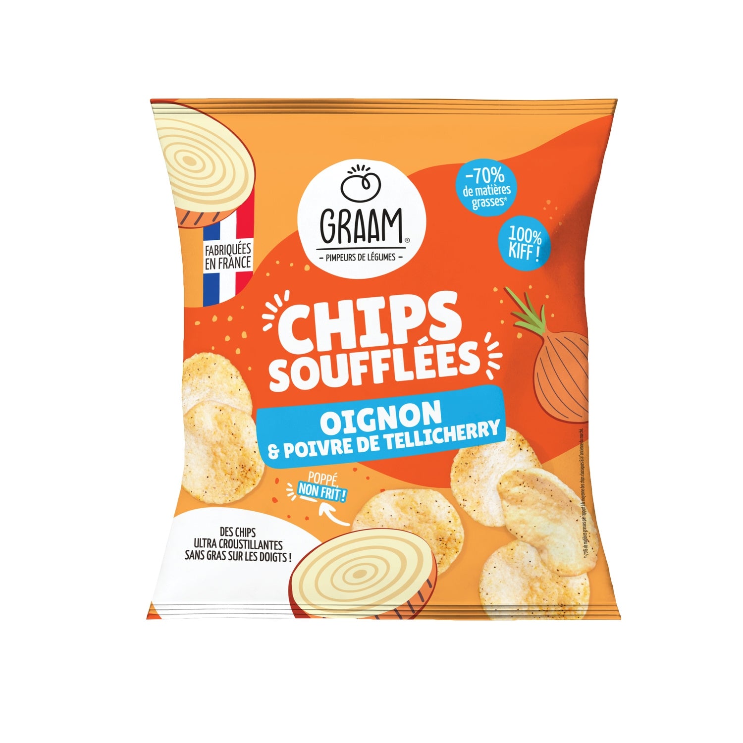 Chips Soufflées Oignons et Poivres de Tellicherry GRAAM 
