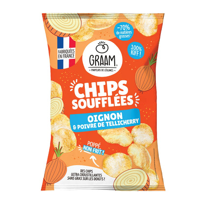 Chips soufflées oignon et poivre de Tellicherry GRAAM 