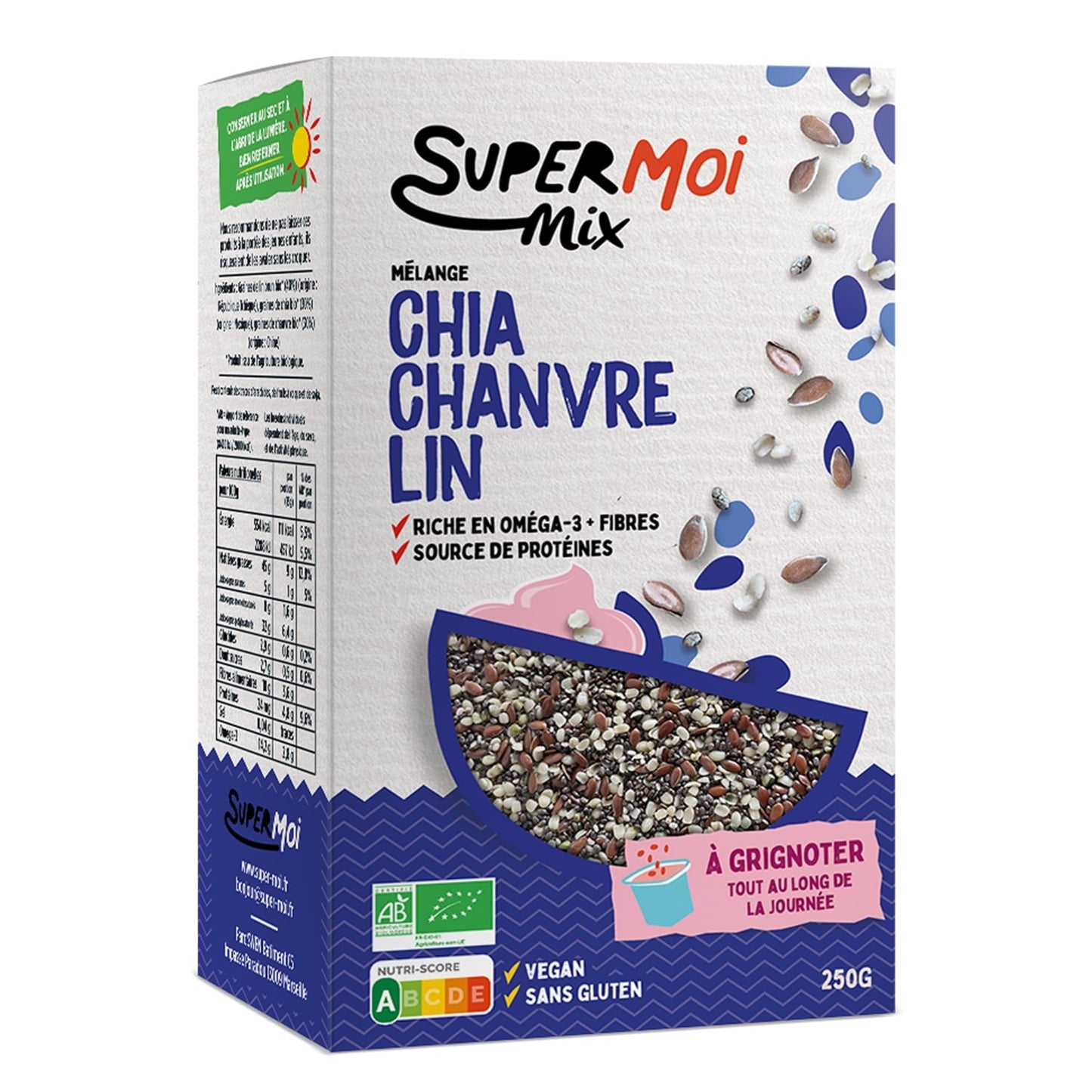 Mélange Chia Chanvre et Lin Bio SUPER MOI 
