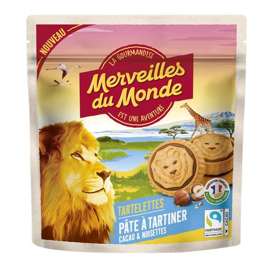 Tartelettes à la Pâte à Tartiner Cacao et Noisettes MERVEILLES DU MONDE le paquet de 180g