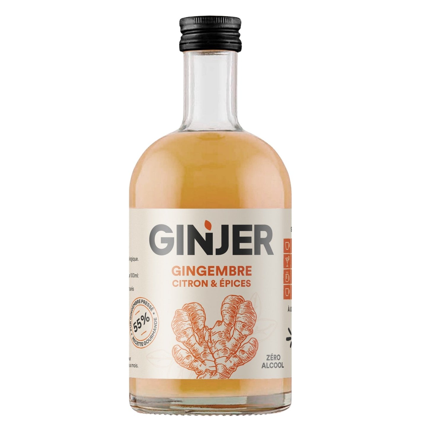 Sirop Gingembre Bio Sans Alcool GINJER