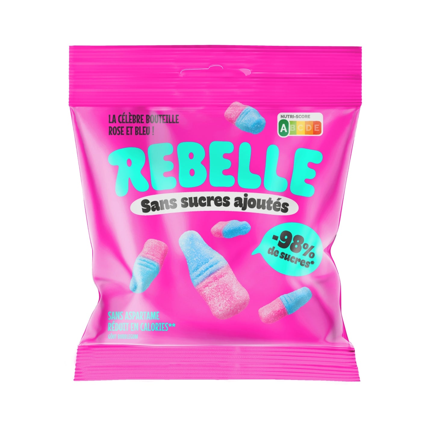 Bonbons Bouteille Rose et Bleu REBELLE 