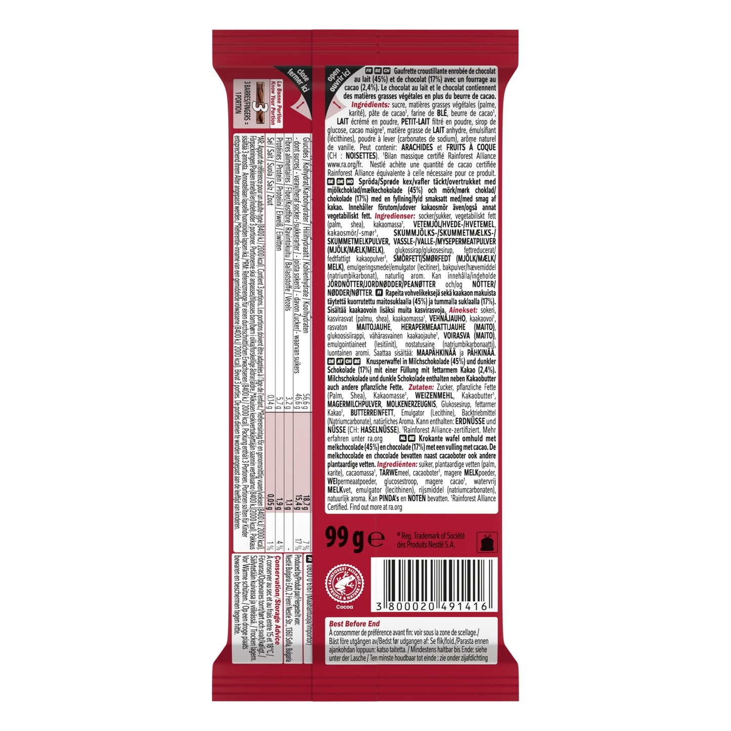 Tablette Double Chocolat KITKAT 