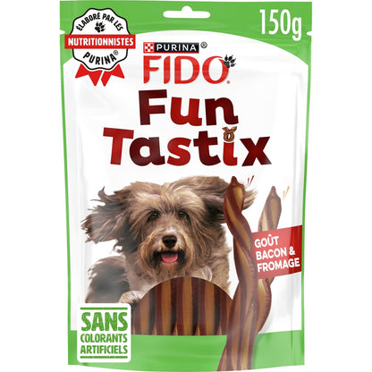 Fun Tastix FIDO Leckerlis für ausgewachsene Hunde mit Speck und Käse