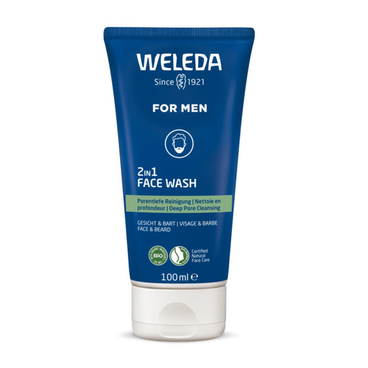 WELEDA Men's Beard and Face Cleansing Gel Clarifying Cleanser