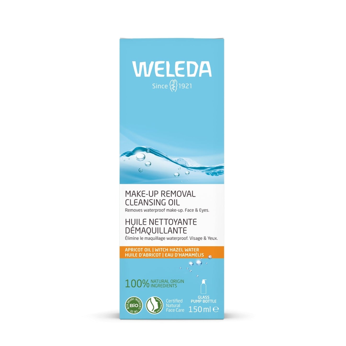 Huile Visage Yeux Elimine Impuretés et Maquillage Huile d'Abricot WELEDA 