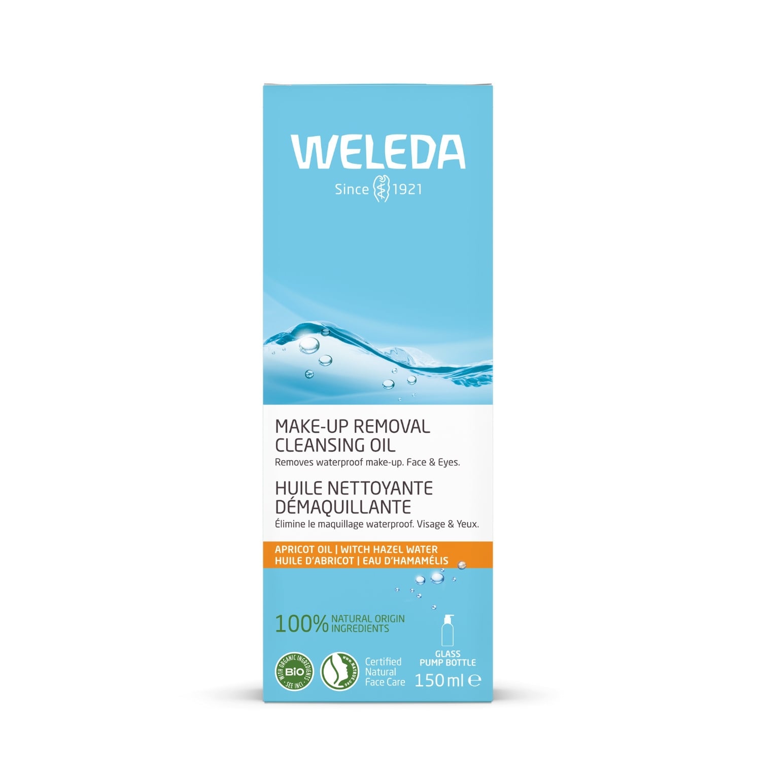 Huile Visage Yeux Elimine Impuretés et Maquillage Huile d'Abricot WELEDA 