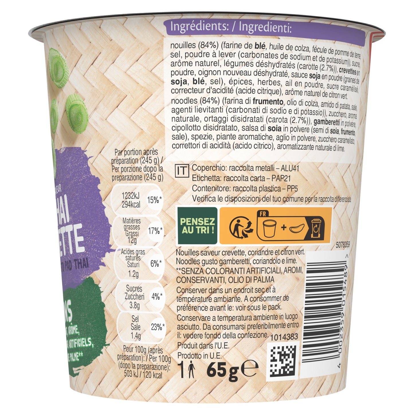 Nouilles Instantanées Saveur Pad Thaï Crevettes SUZI WAN