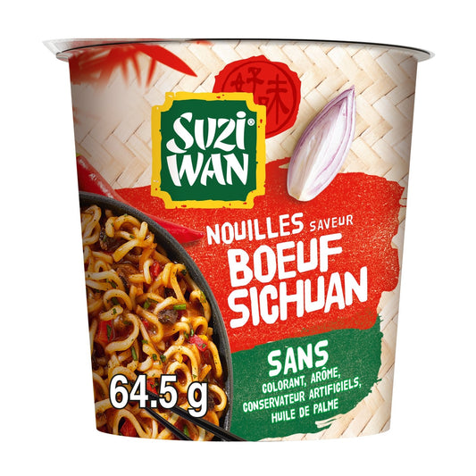 Nouilles Saveur Bœuf Sichuan Cup SUZIWAN