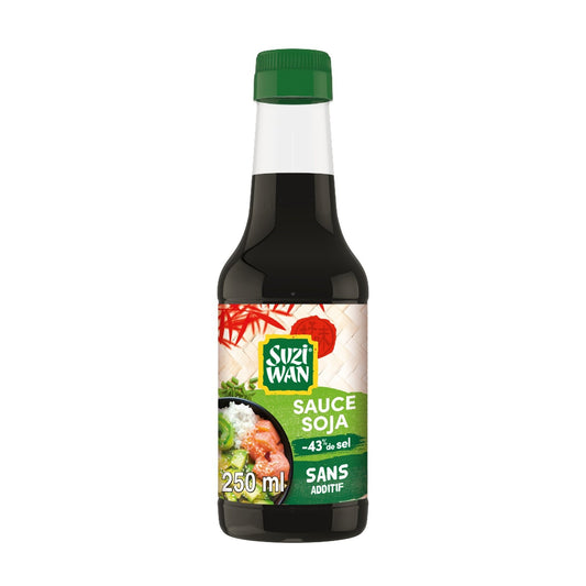 Sauce Soja Allégée en Sel SUZIWAN le flacon de 250mL