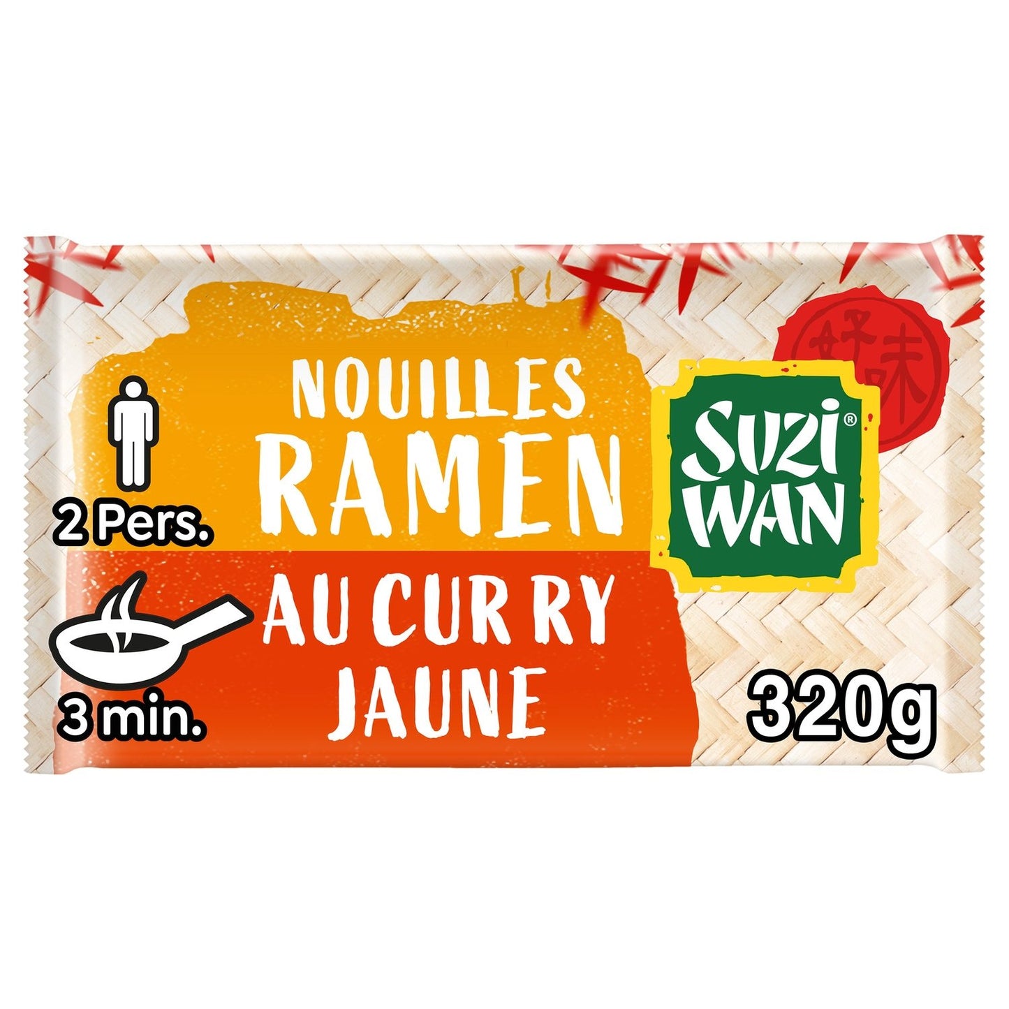 Nouilles Précuites Ramen Curry Jaune SUZI WAN