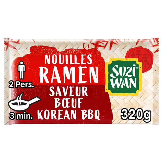 Nouilles Précuites Wok Ramen Korean BBQ SUZI WAN la boite 320g