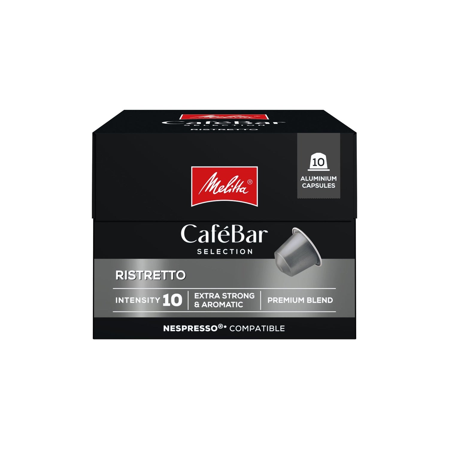 Café Capsules Ristretto Intensité 10 Compatible Nespresso MELITTA 