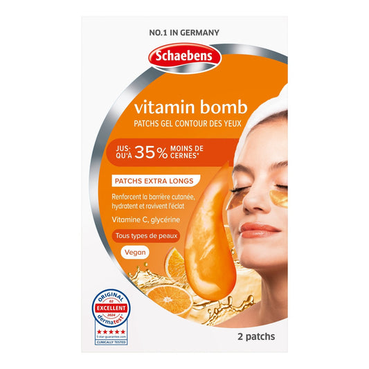 Patchs Soin Anti Cernes à la Vitamine C et Glycérine SCHAEBENS le sachet de 2 patchs