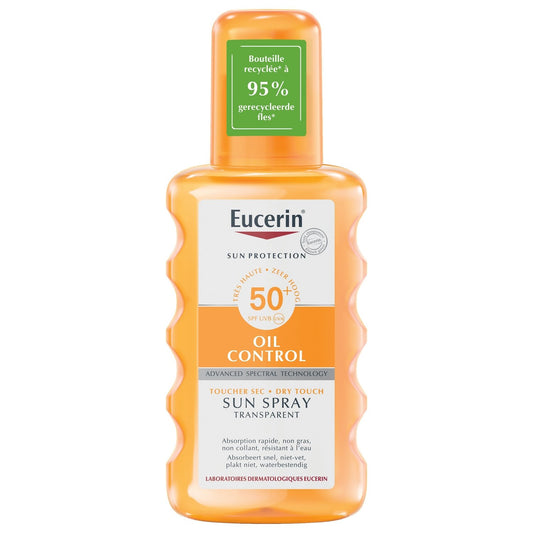 Crème Solaire Spray Transparent Corps Peaux Sensibles Spf 50 EUCERIN le spray de 200mL