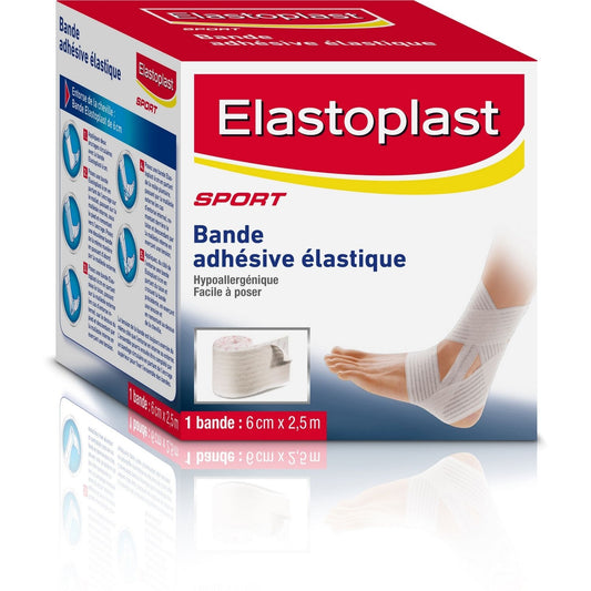 Bande Adhésive Elastique Hypoallergénique 6x2, 5 Cm Sport ELASTOPLAST la bande