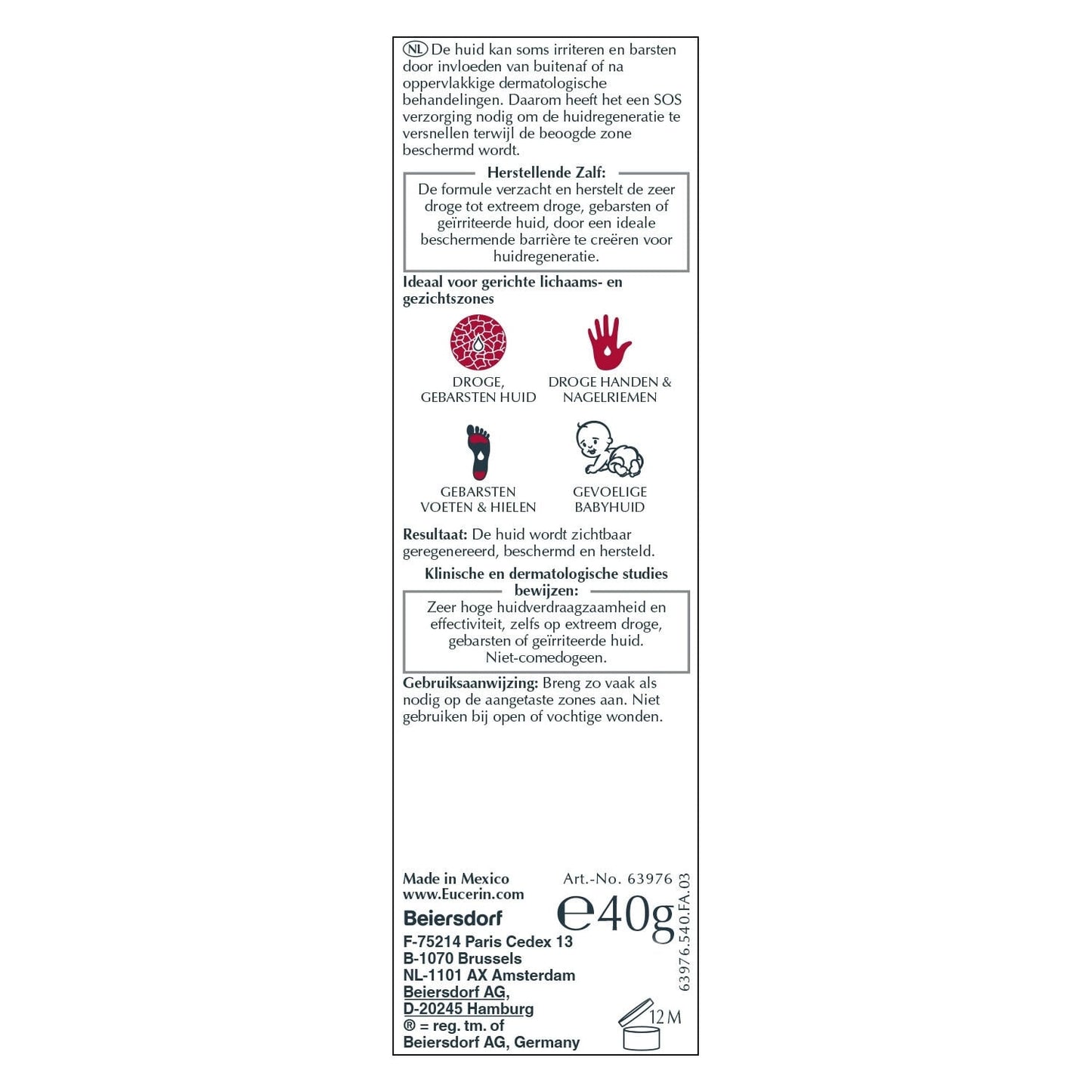 Crème Réparateur Visage et Corps Protège et Répare Aquaphor EUCERIN 