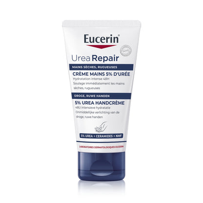 Crème Mains Réparatrice 5% Urée Peau Sèche EUCERIN
