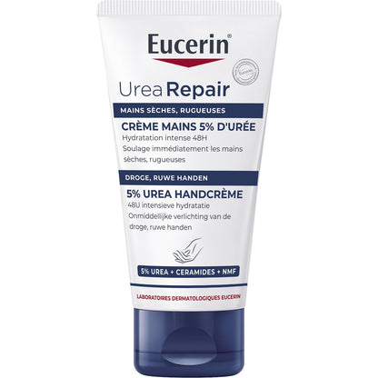 Crème Mains Réparatrice 5% Urée Peau Sèche EUCERIN