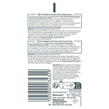 Crème Mains Réparatrice 5% Urée Peau Sèche EUCERIN