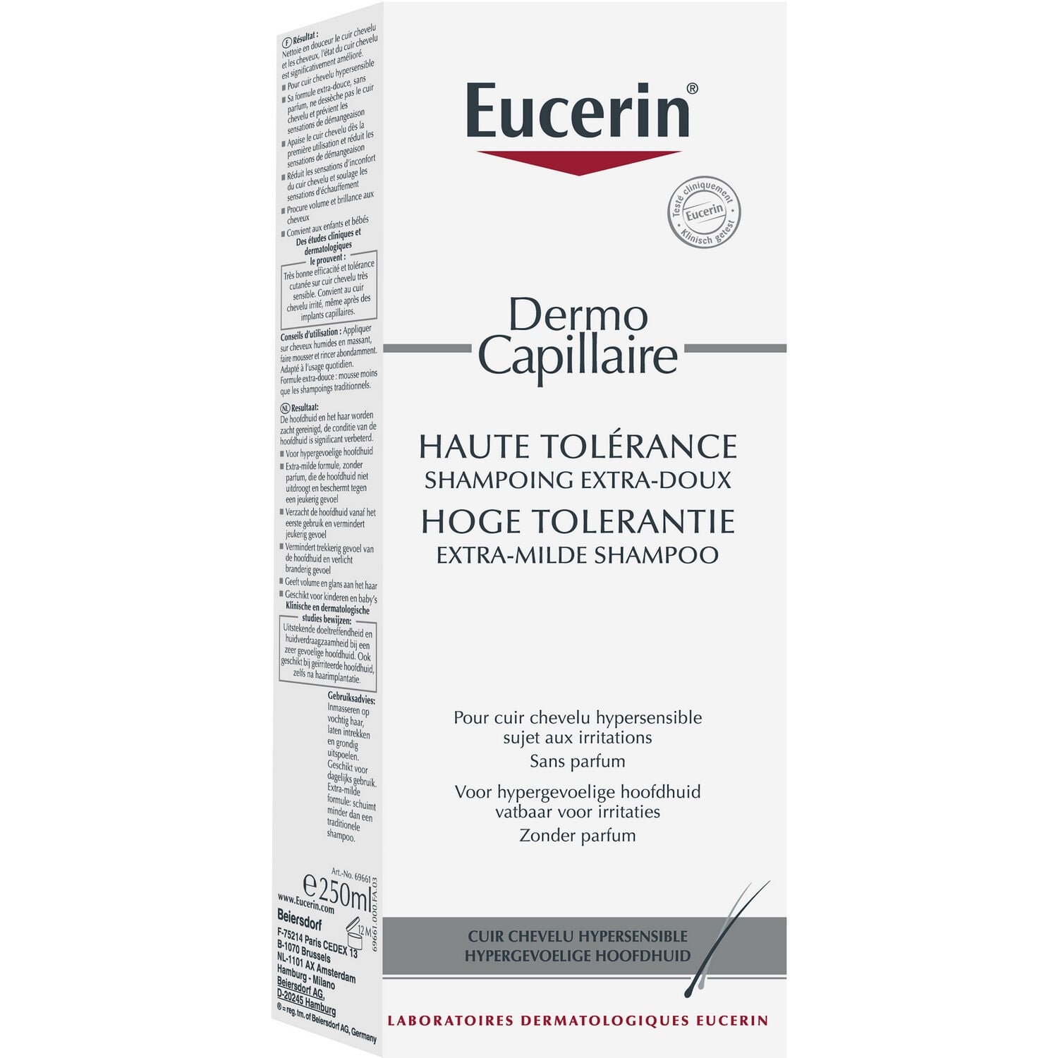Shampoing Haute Tolérance Extra Doux Dermo-capillaire EUCERIN 