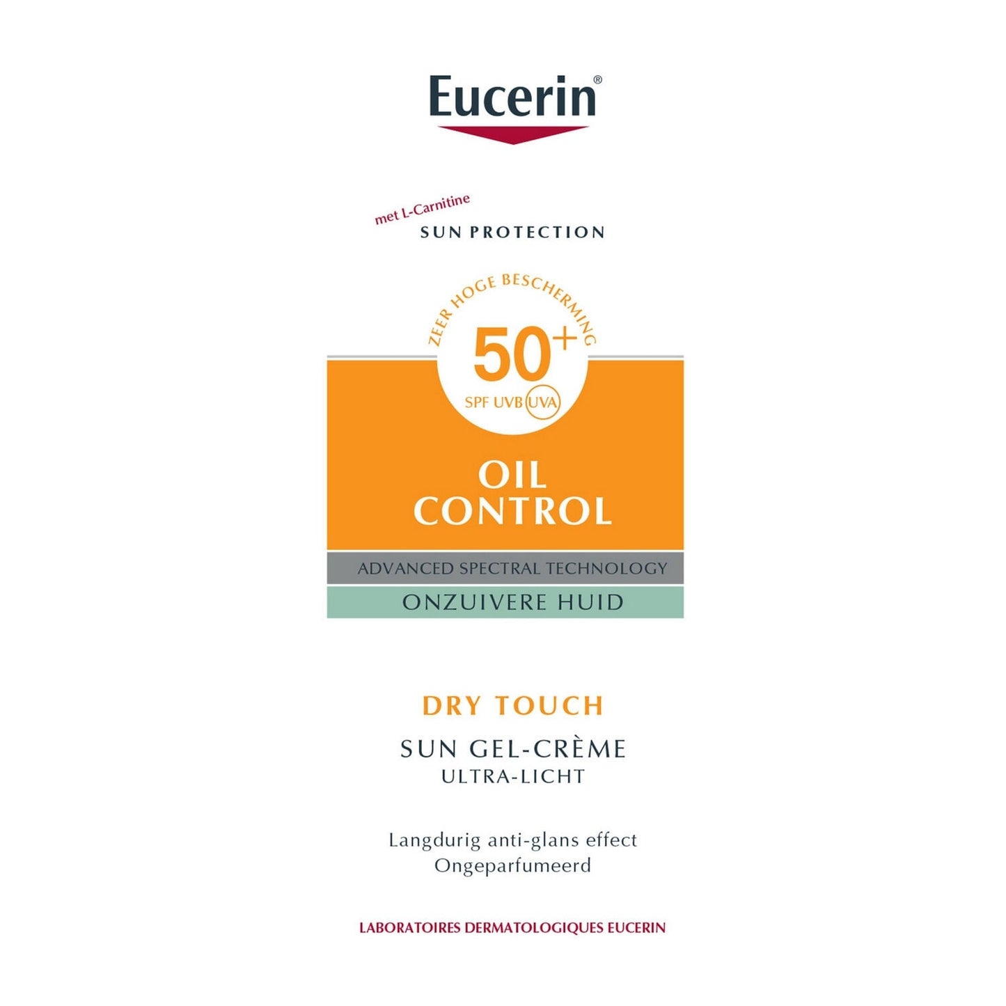 Crème solaire Visage Peaux Grasses et Sensibles Spf 50+ Oil Control EUCERIN 