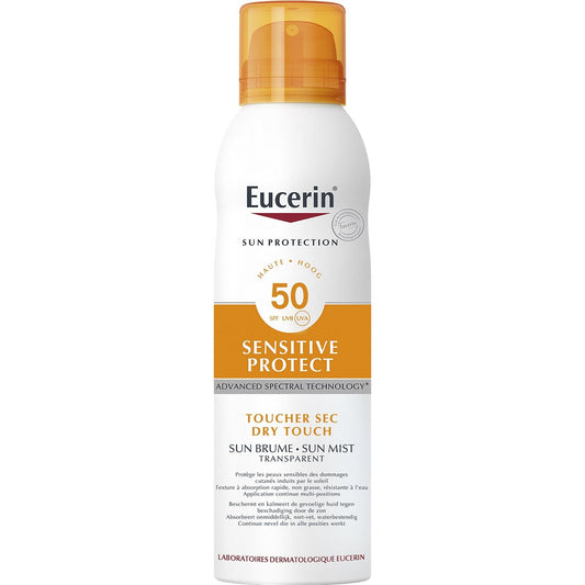 Brume Solaire Corps Peau Sensible Spf 50 Transparent Ultra-Légère EUCERIN l'atomiseur de 200mL