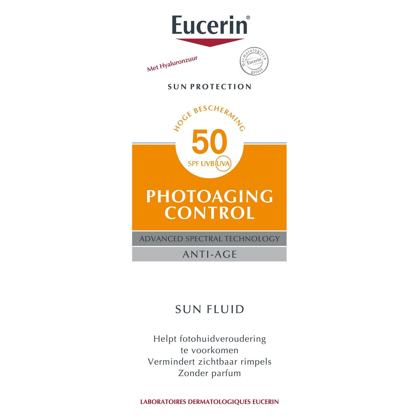 Crème Solaire Fluide Visage Anti-Âge Spf 50 EUCERIN