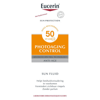 Crème Solaire Fluide Visage Anti-Âge Spf 50 EUCERIN