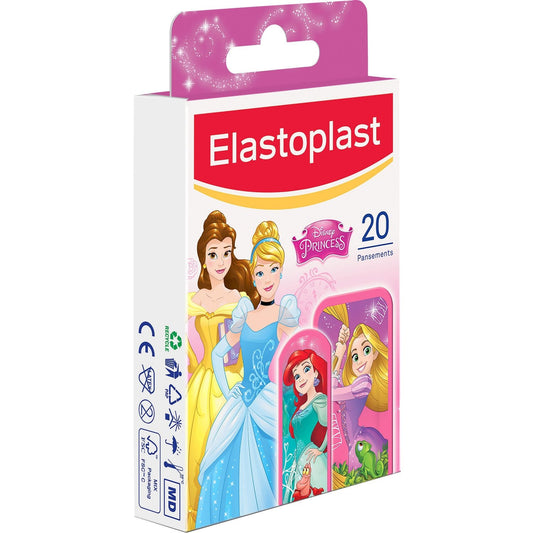 Pansements Enfant Motifs Princesses Protection des Plaies ELASTOPLAST la boîte de 20 pansements
