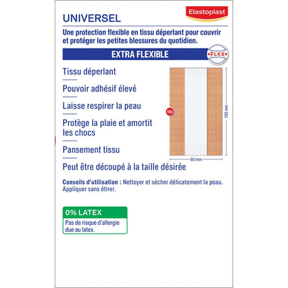 Pansements Universel Tissu Adhésif Flexible ELASTOPLAST 