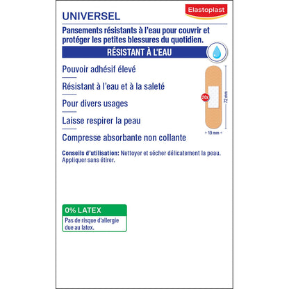 Pansements Résistants à l'Eau Protège des Blessures du Quotidien Universal ELASTOPLAST 