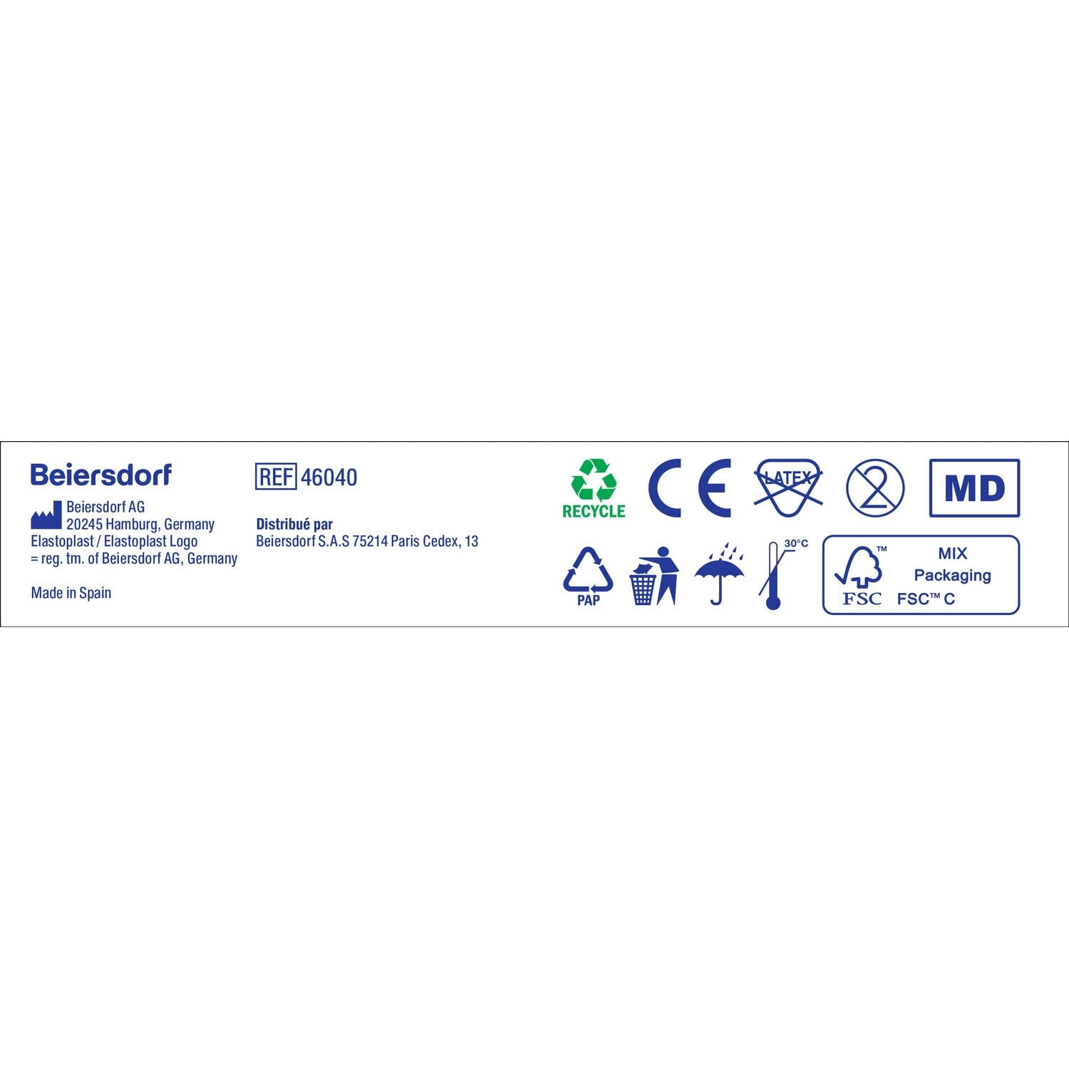 Bande Sensitive Hypoallergénique Anti-bactérien 10x6 cm ELASTOPLAST 