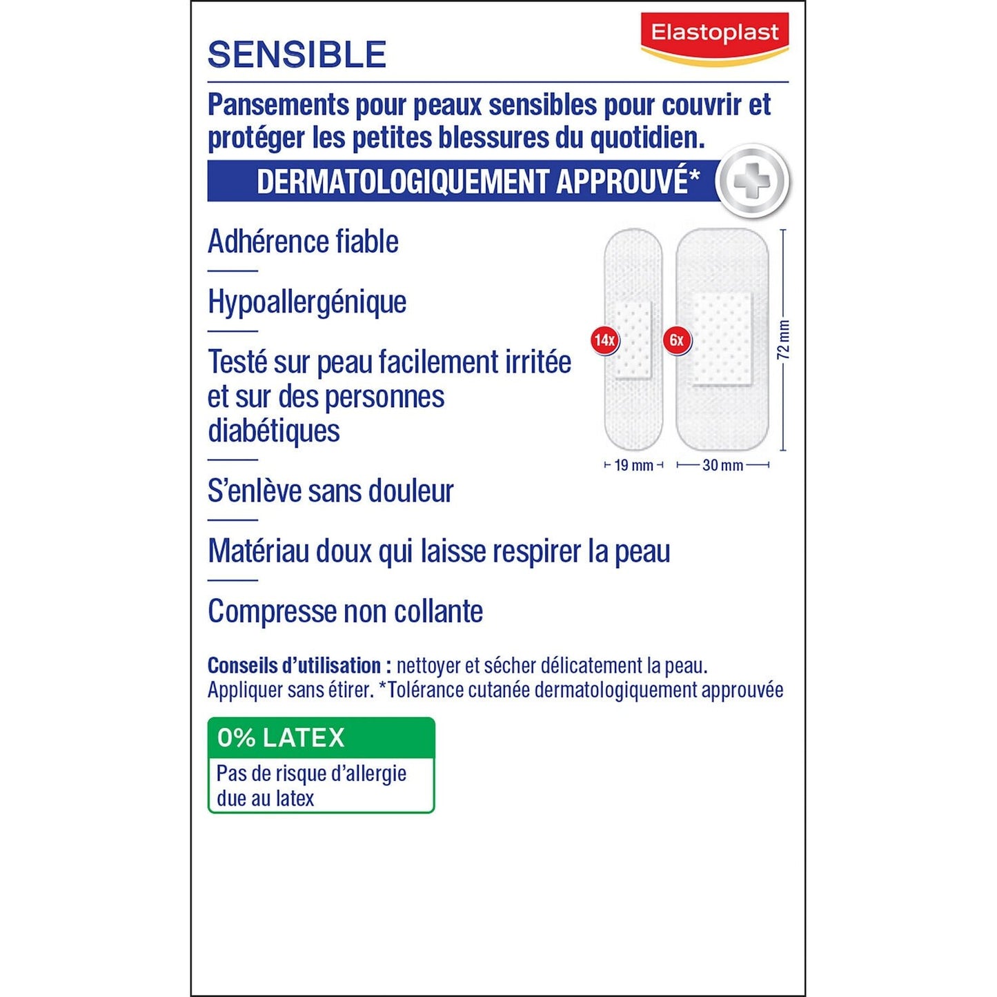 Pansements Sensitive Hypoallergénique 2 Tailles ELASTOPLAST