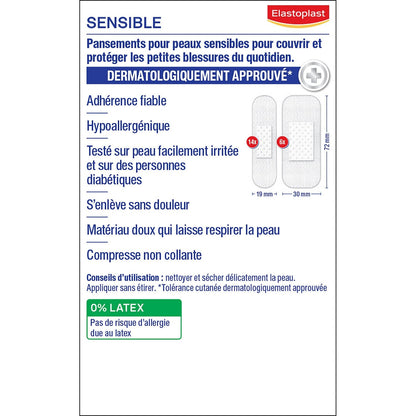Pansements Sensitive Hypoallergénique 2 Tailles ELASTOPLAST