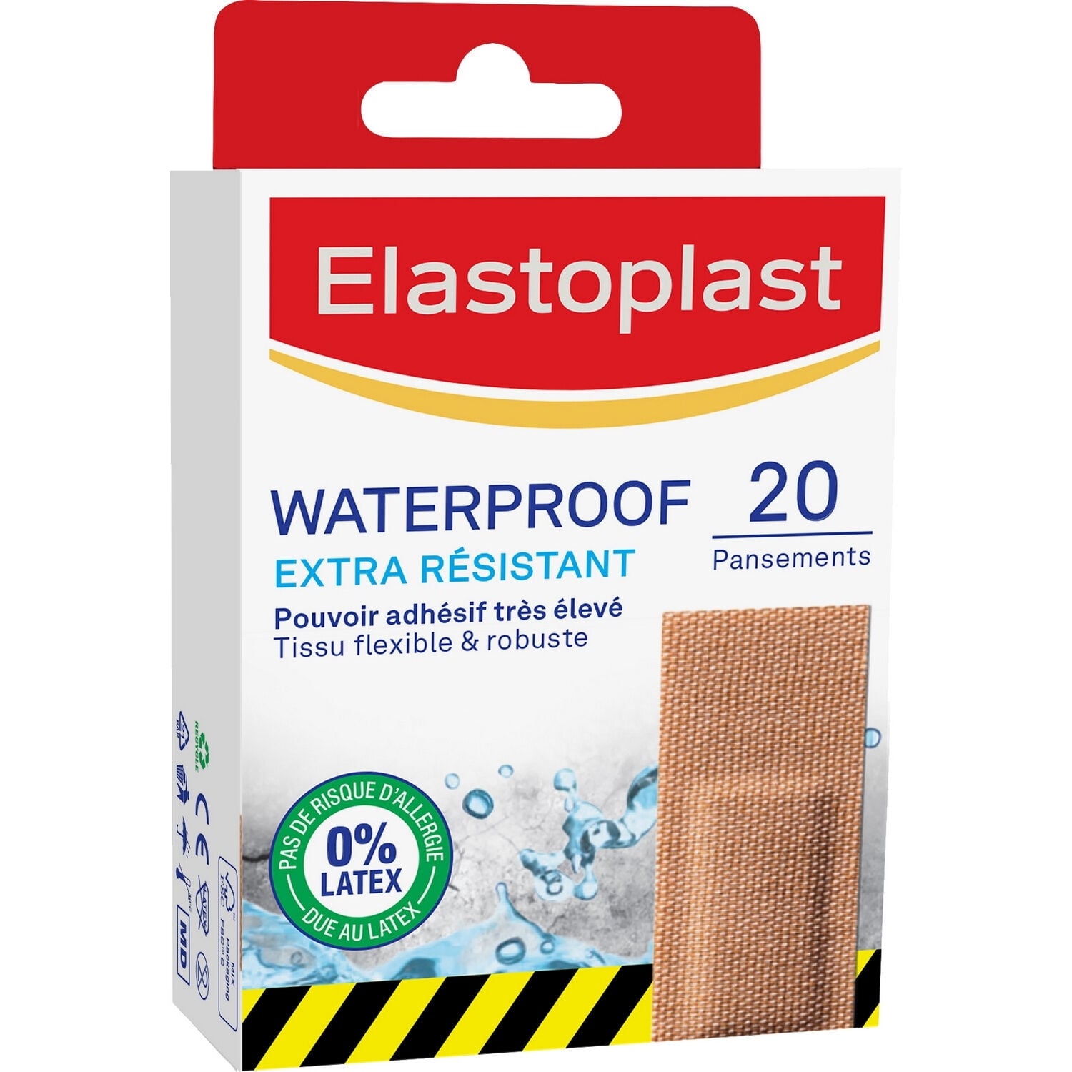 Pansements Extra Résistant Waterproof Hi-Dry Tex ELASTOPLAST 