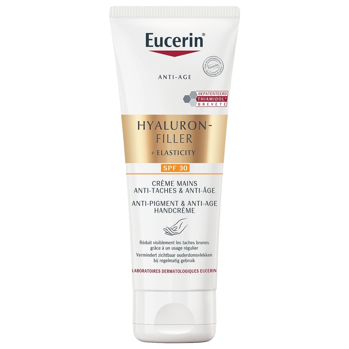 Crème Mains Anti-tâches Anti-âge Hyaluron-Filler + Elasticity Spf 30 EUCERIN 
