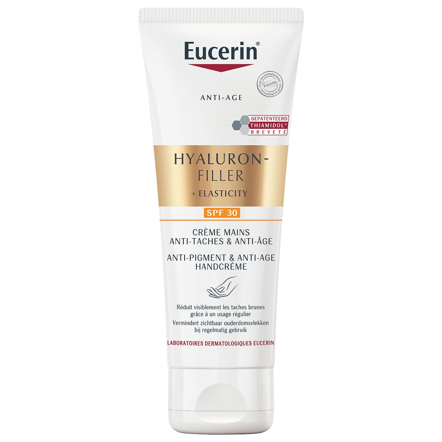 Crème Mains Anti-tâches Anti-âge Hyaluron-Filler + Elasticity Spf 30 EUCERIN 