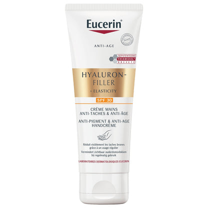 Crème Mains Anti-tâches Anti-âge Hyaluron-Filler + Elasticity Spf 30 EUCERIN 