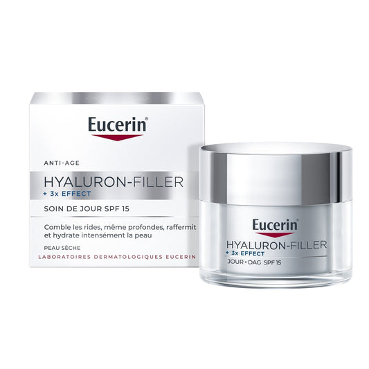 Soin Visage Hydratant Femme Peau Sèche Hyaluron-Filler Spf 15 EUCERIN le pot de 15mL
