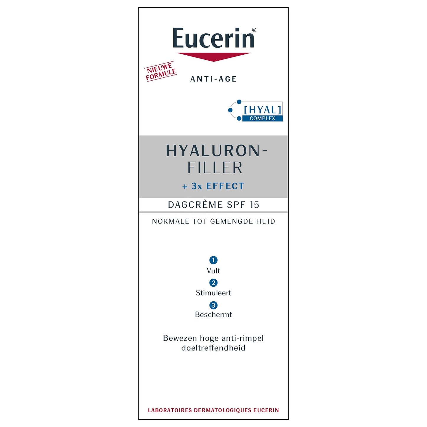 Crème de Jour Spf 15 Peau Normale à Mixte Anti-âge Hyaluron-Filler + 3x Effect EUCERIN 
