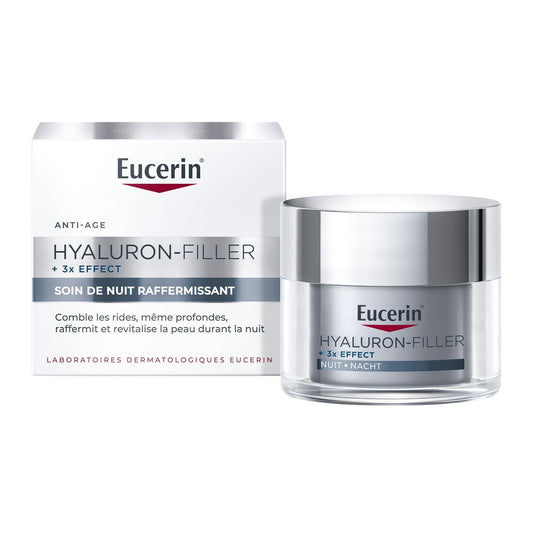 Crème de Nuit Visage Femme Anti-âge Hyaluron-Filler + 3x Effect EUCERIN 