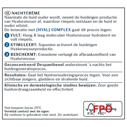 Crème de Nuit Visage Femme Anti-âge Hyaluron-Filler + 3x Effect EUCERIN 
