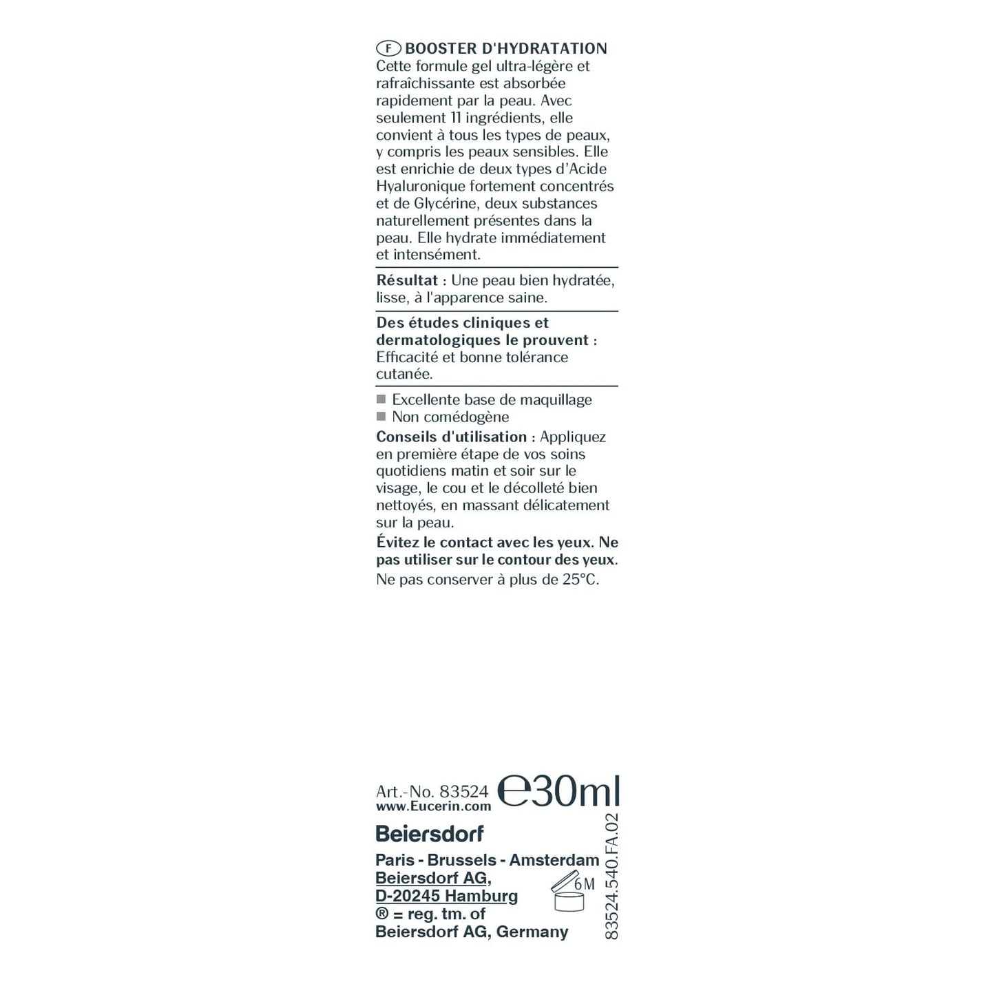 Sérum Hydratant Visage Tous Types de Peaux Hyaluron-Filler EUCERIN 