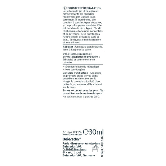 Sérum Hydratant Visage Tous Types de Peaux Hyaluron-Filler EUCERIN 
